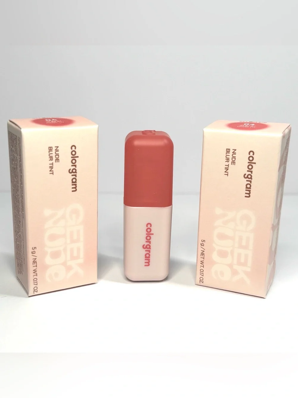 Set of TWO COLORGRAM Nude Blur Lip Tints in Shade 04 - Coral Lit